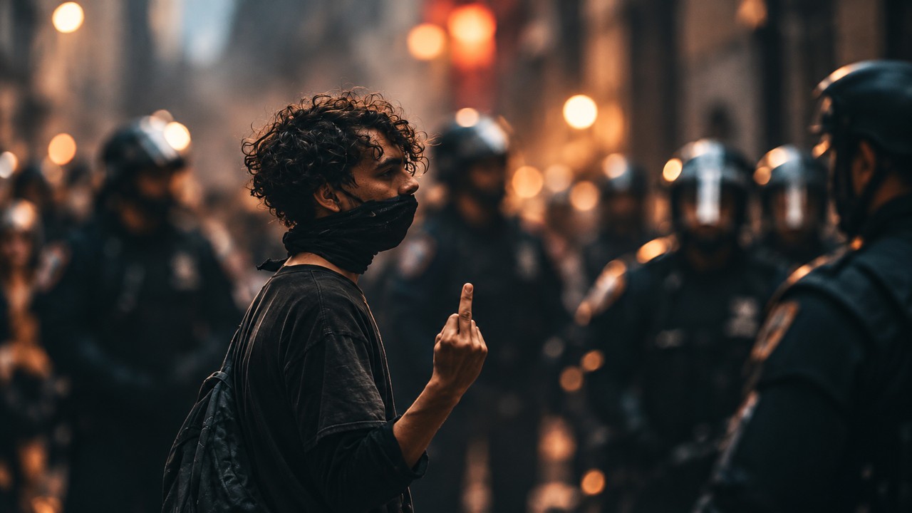 Can you be arrested for giving the finger to police?